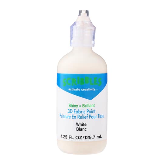 Scribbles® Shiny White 3D Fabric Paint
